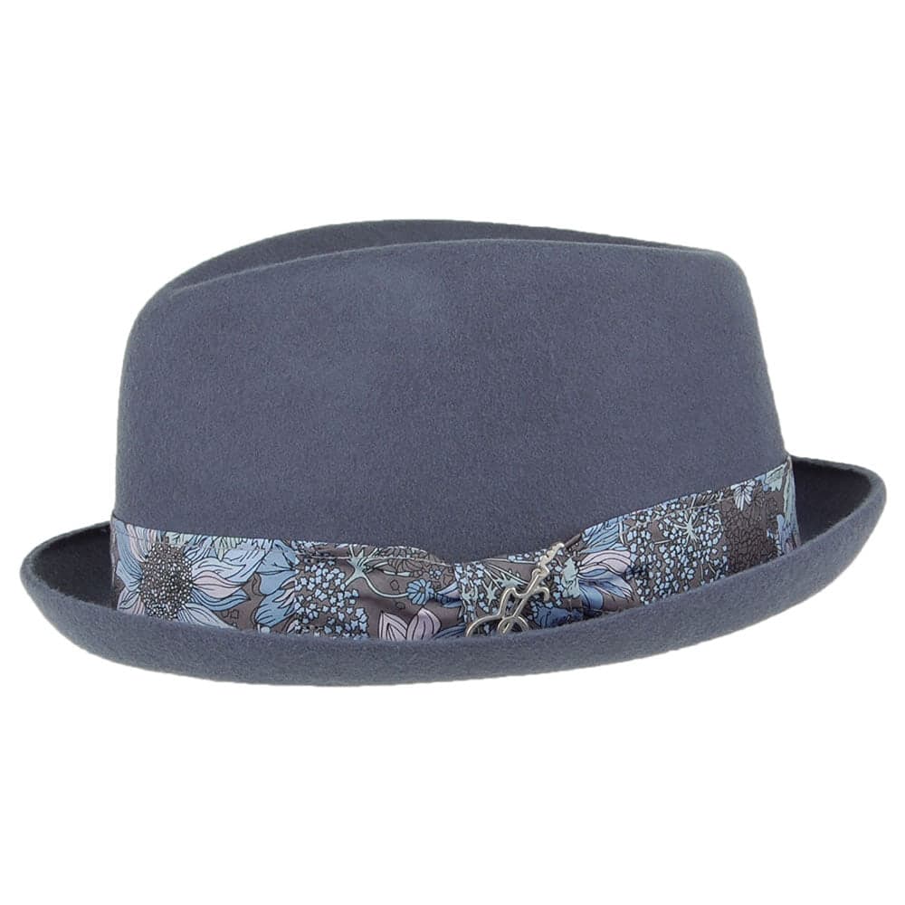 Sombrero Trilby Accord de fieltro de lana de Carlos Santana - Bruma