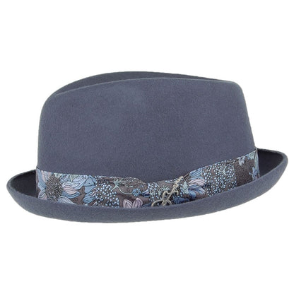 Sombrero Trilby Accord de fieltro de lana de Carlos Santana - Bruma