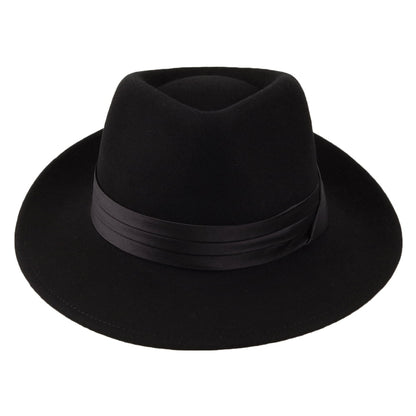 Sombrero Fedora Goodman de fieltro de lana de Brixton - Negro