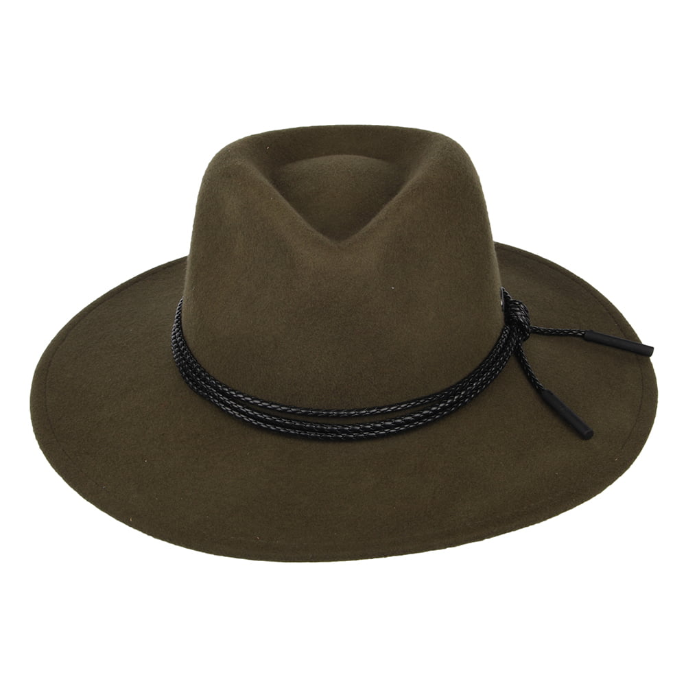Sombrero Outback Piston de fieltro de lana de Bailey - Verde Oliva
