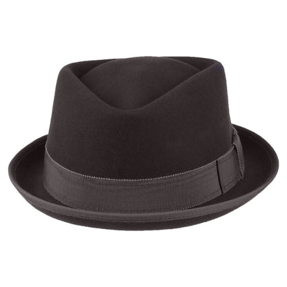 Sombrero Pork Pie Copa Diamante de lana-cachemira de Stetson - Marrón
