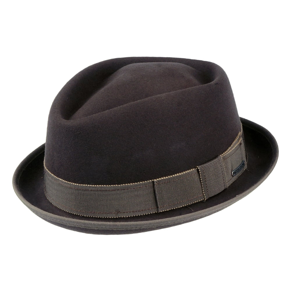 Sombrero Pork Pie Copa Diamante de lana-cachemira de Stetson - Marrón
