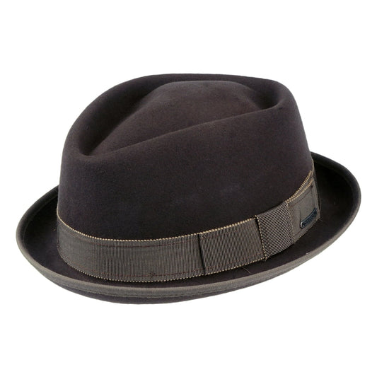 Sombrero Pork Pie Copa Diamante de lana-cachemira de Stetson - Marrón