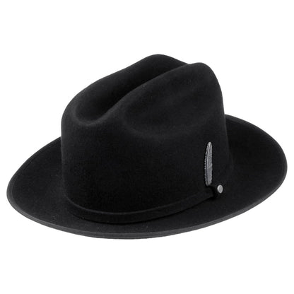 Sombrero Cowboy Open Road de fieltro de lana de Stetson - Negro