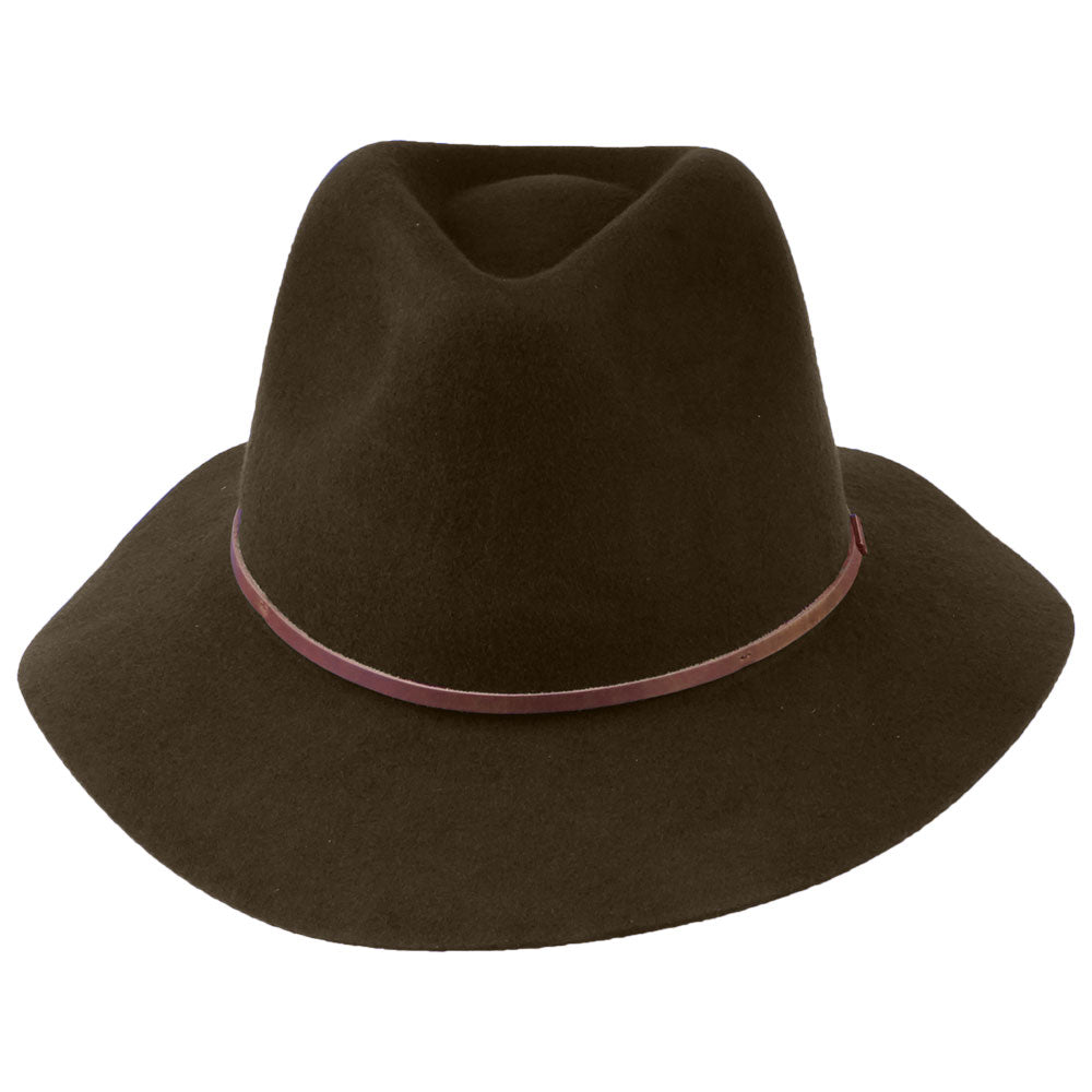 Sombrero Fedora Wesley de fieltro de lana de Brixton - Marrón