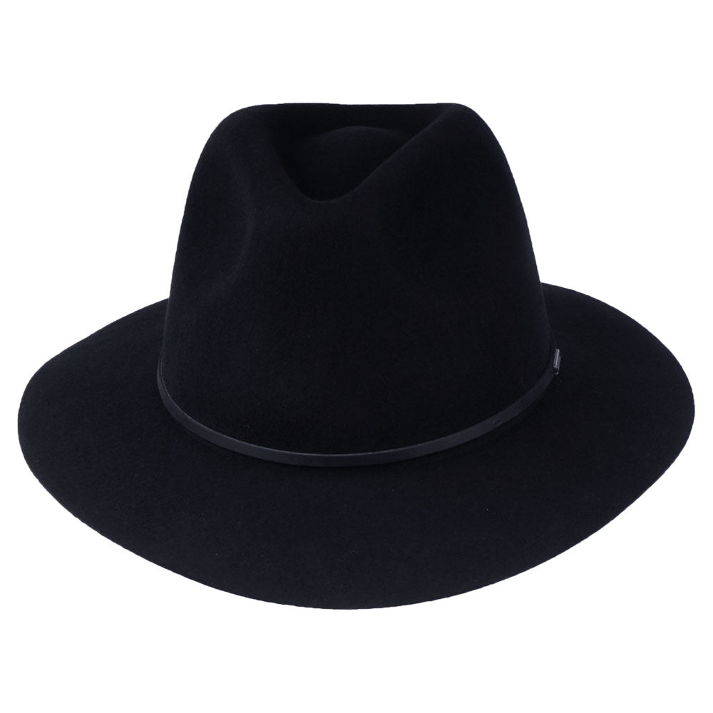 Sombrero Fedora Wesley de fieltro de lana de Brixton - Negro