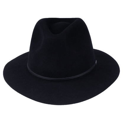 Sombrero Fedora Wesley de fieltro de lana de Brixton - Negro