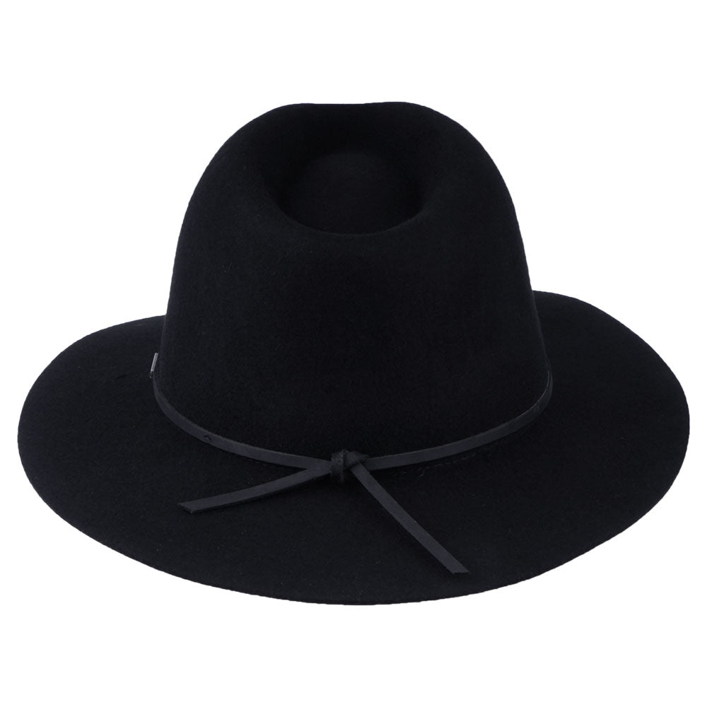 Sombrero Fedora Wesley de fieltro de lana de Brixton - Negro