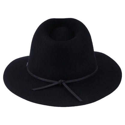 Sombrero Fedora Wesley de fieltro de lana de Brixton - Negro