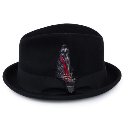 Sombrero Trilby Gain de fieltro de lana de Brixton - Negro