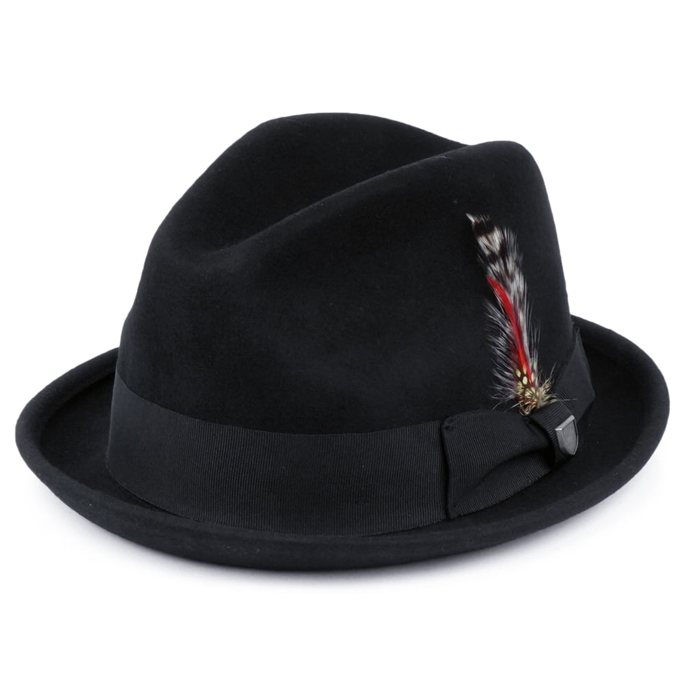 Sombrero Trilby Gain de fieltro de lana de Brixton - Negro