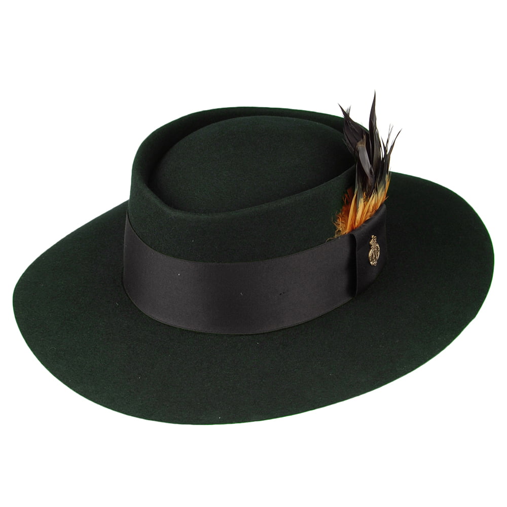 Sombrero Fedora Camden de fieltro de piel de Christys - Bosque