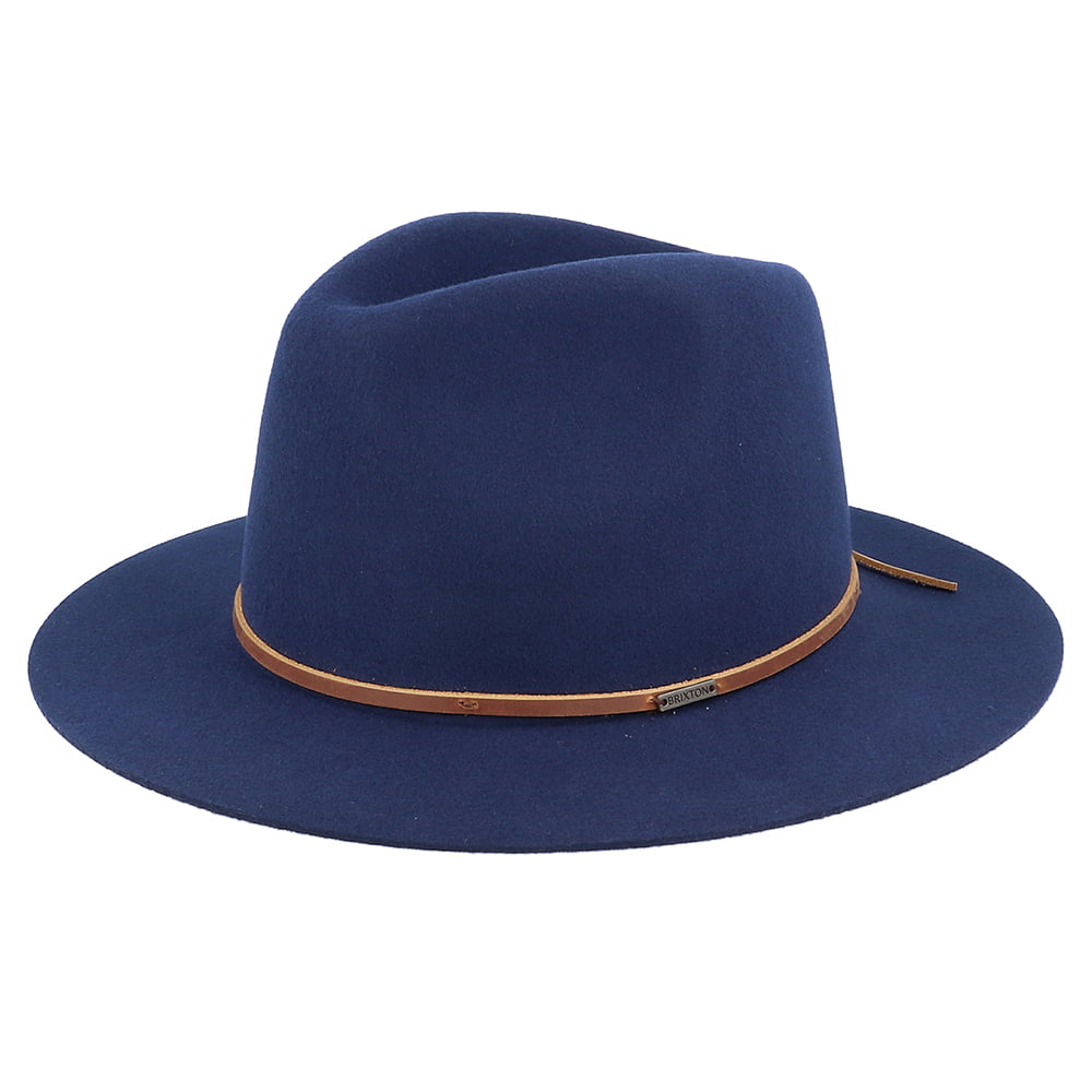 Sombrero Fedora Wesley de fieltro de lana de Brixton - Azul