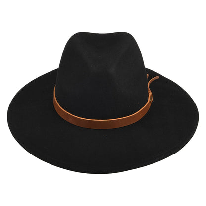 Sombrero Outback Field Proper de fieltro de lana de Brixton - Negro