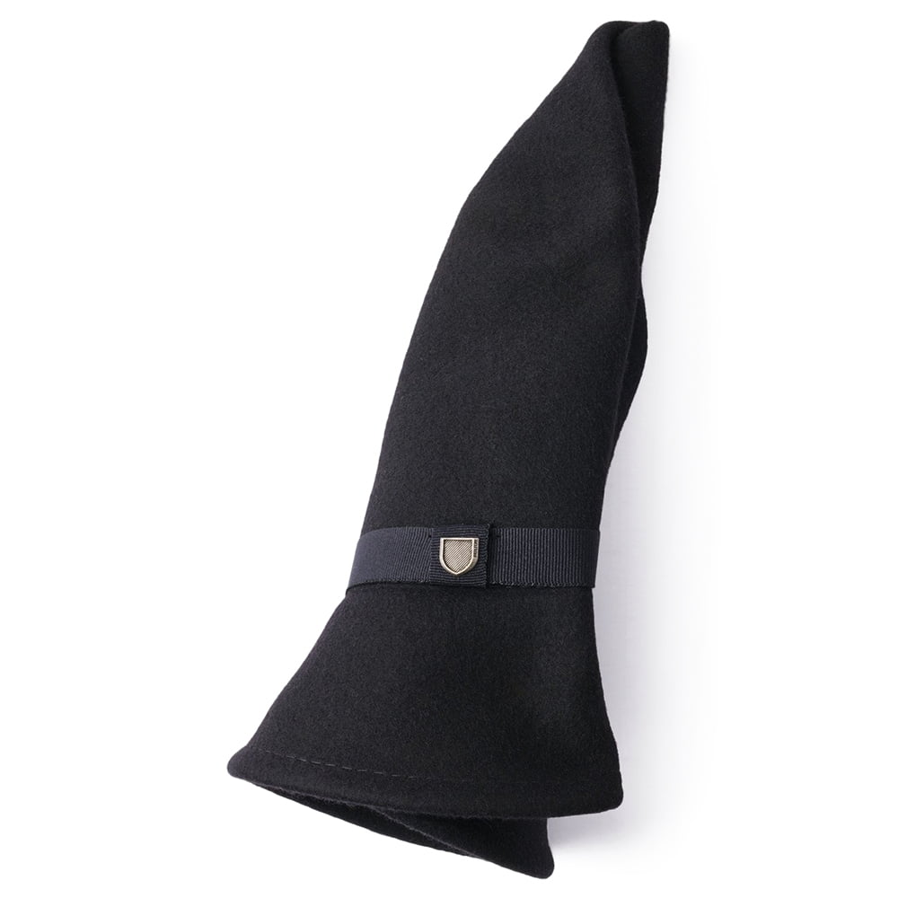 Sombrero Fedora Messer plegable de fieltro de lana de Brixton - Negro