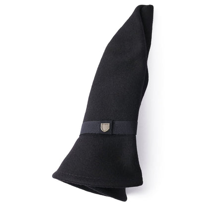 Sombrero Fedora Messer plegable de fieltro de lana de Brixton - Negro