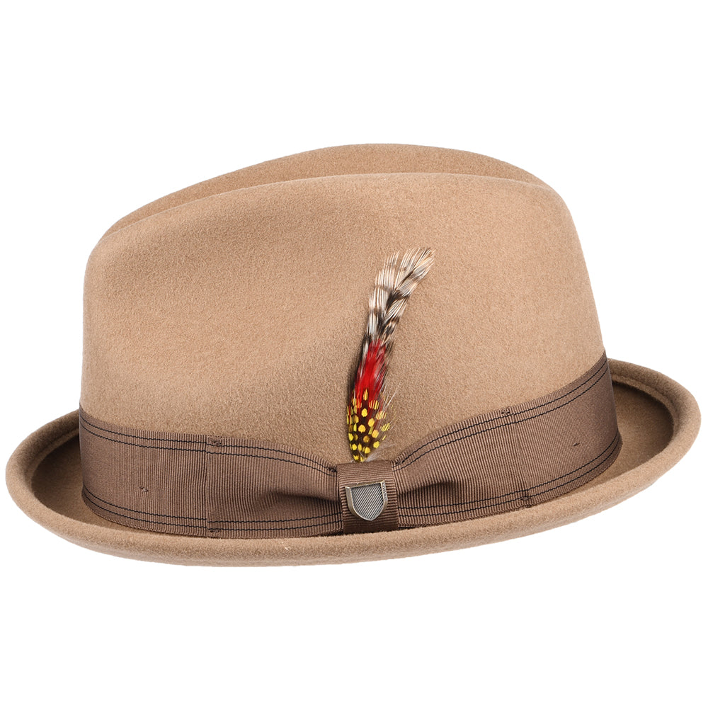Sombrero Trilby Gain de fieltro de lana de Brixton - Kaki