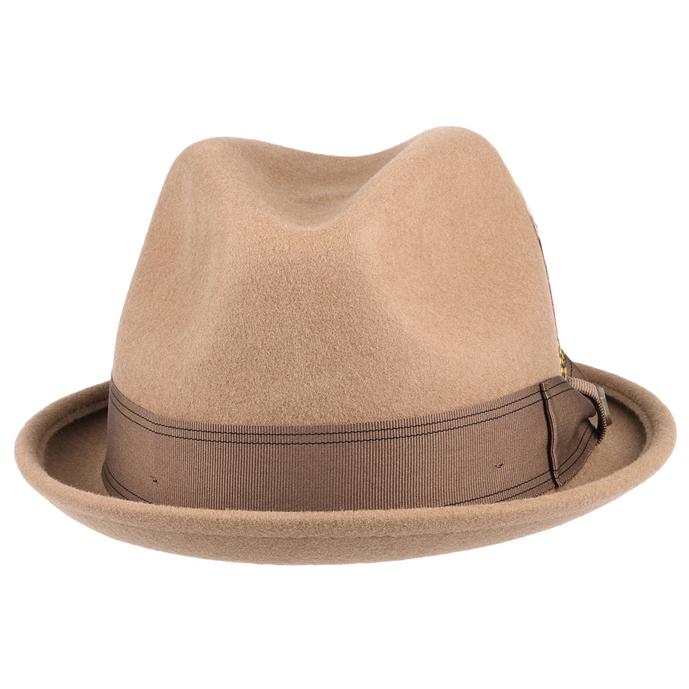 Sombrero Trilby Gain de fieltro de lana de Brixton - Kaki