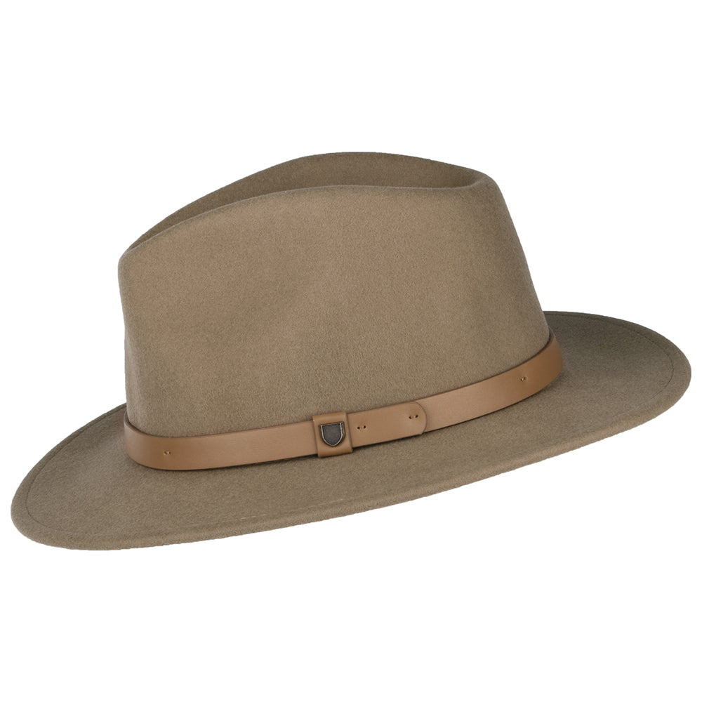 Sombrero Fedora Messer de fieltro de lana de Brixton - Arena del Desierto
