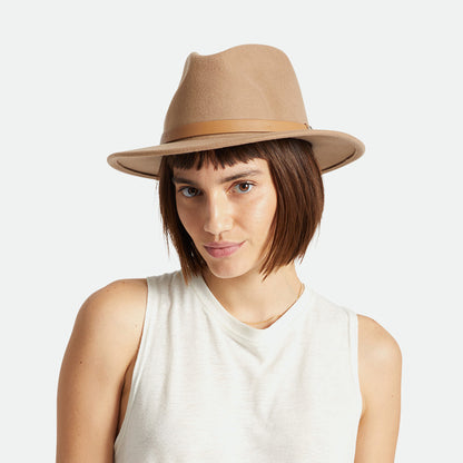 Sombrero Fedora Messer de fieltro de lana de Brixton - Arena del Desierto