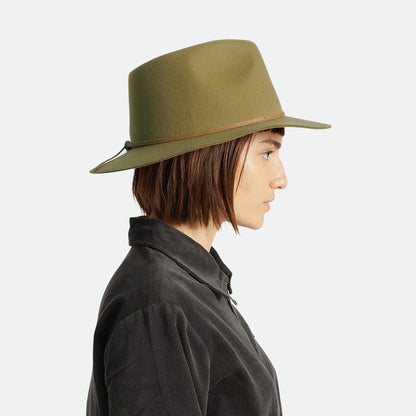 Sombrero Fedora Wesley de fieltro de lana de Brixton - Bronce