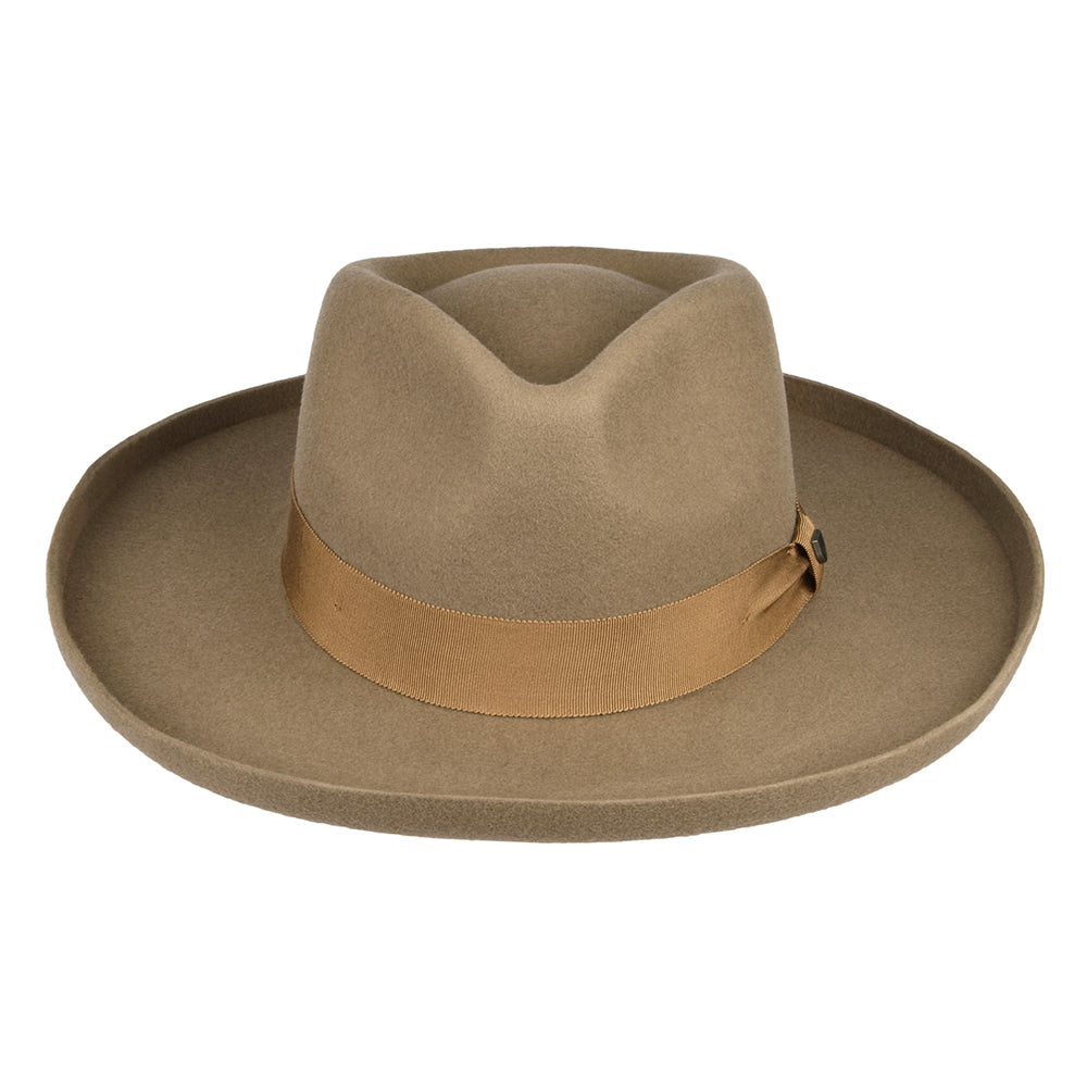 Sombrero Fedora Capsule de fieltro de lana de Brixton - Arena