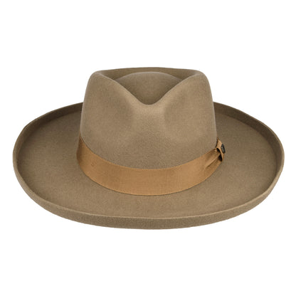 Sombrero Fedora Capsule de fieltro de lana de Brixton - Arena