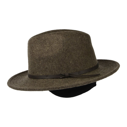 Sombrero Fedora TWF1 Montana repelente al agua de fieltro de lana de Tilley - Mezcla de Marrones