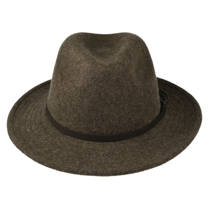 Sombrero Fedora TWF1 Montana repelente al agua de fieltro de lana de Tilley - Mezcla de Marrones
