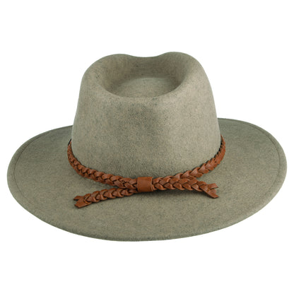 Sombrero Fedora Messer Western de fieltro de lana de Brixton - Natural Jaspeado