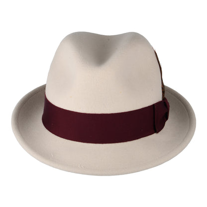 Sombrero Trilby Tino plegable Repelente al agua de fieltro de lana de Bailey - Beige