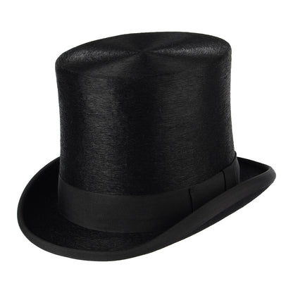 Sombrero de copa de fieltro de piel de Christys - Negro