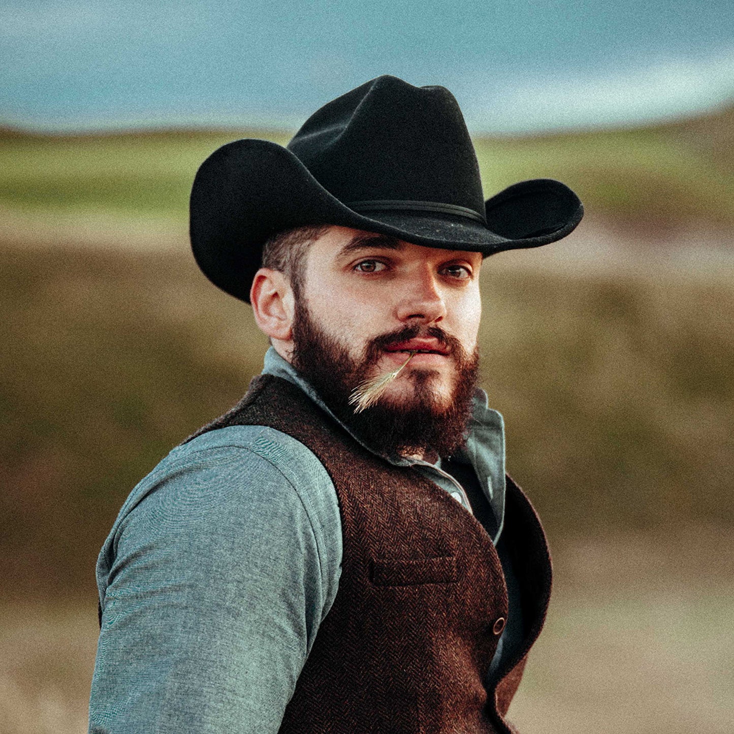 Sombrero Cowboy Western de Jaxon & James - Negro