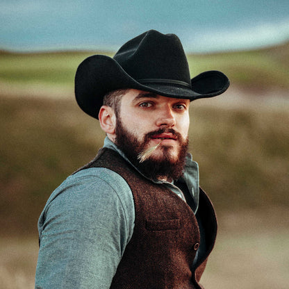 Sombrero Cowboy Western de Jaxon & James - Negro
