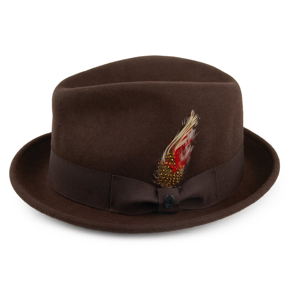 Sombrero Trilby Blues plegable de Jaxon & James - Marrón