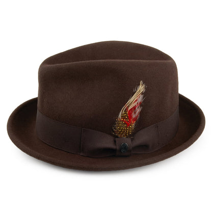 Sombrero Trilby Blues plegable de Jaxon & James - Marrón