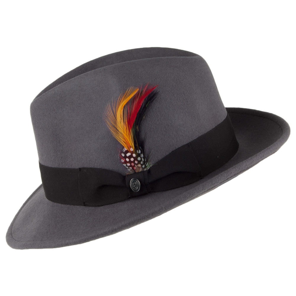 Sombrero Fedora flexible Copa Pinch de Jaxon & James - Gris