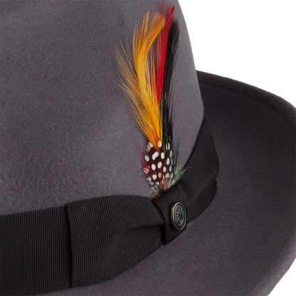 Sombrero Fedora flexible Copa Pinch de Jaxon & James - Gris