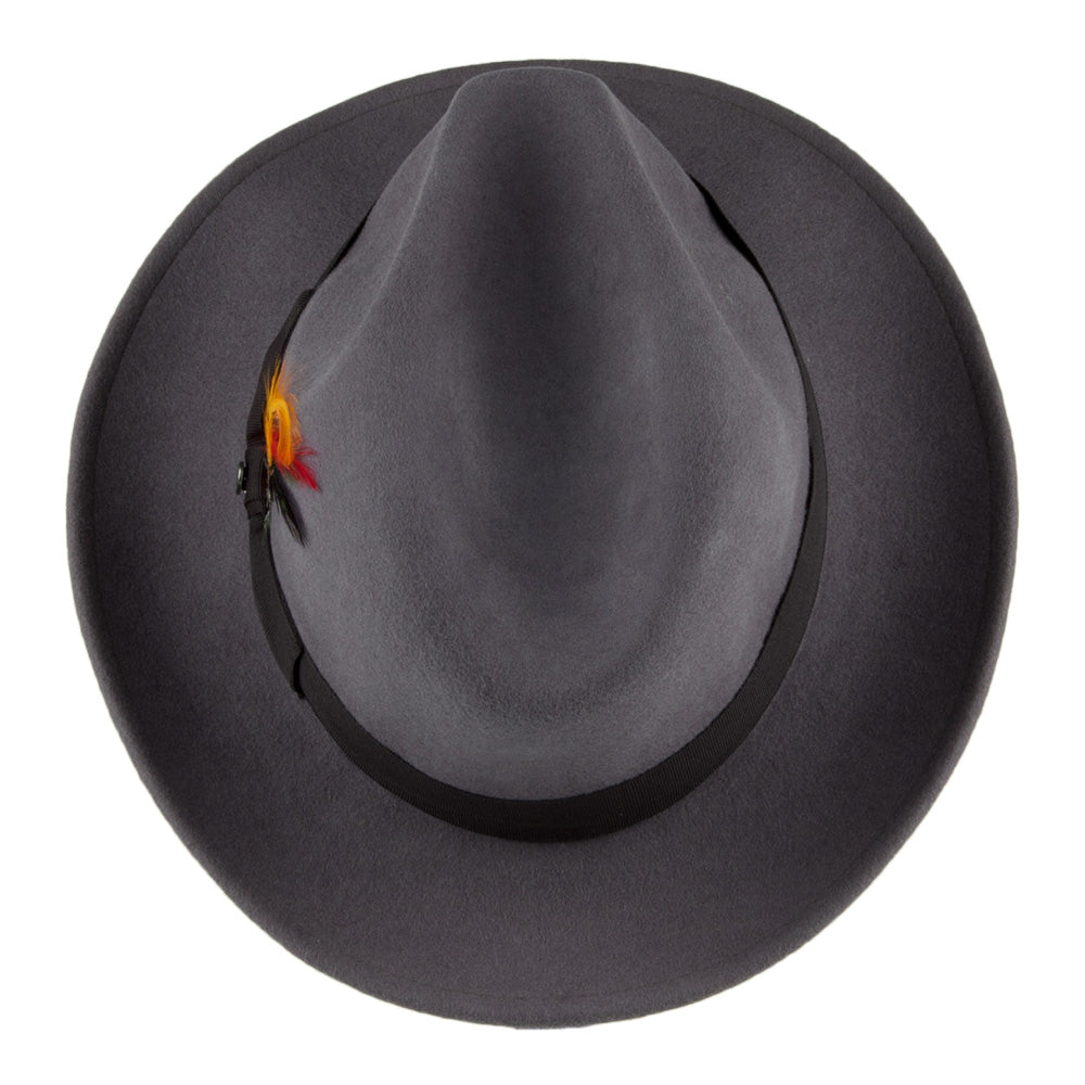 Sombrero Fedora flexible Copa Pinch de Jaxon & James - Gris