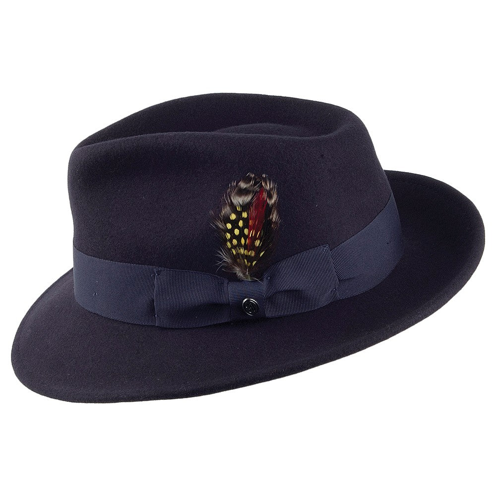 Sombrero Fedora flexible Copa-C de Jaxon & James - Azul marino