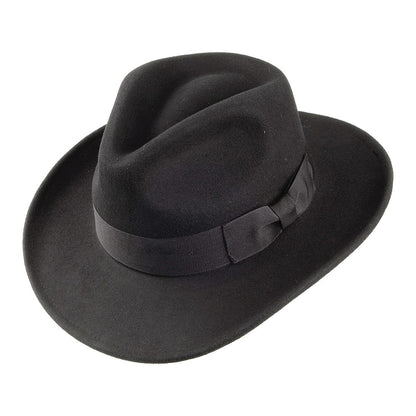 Sombrero Fedora Ford de Jaxon & James - Negro