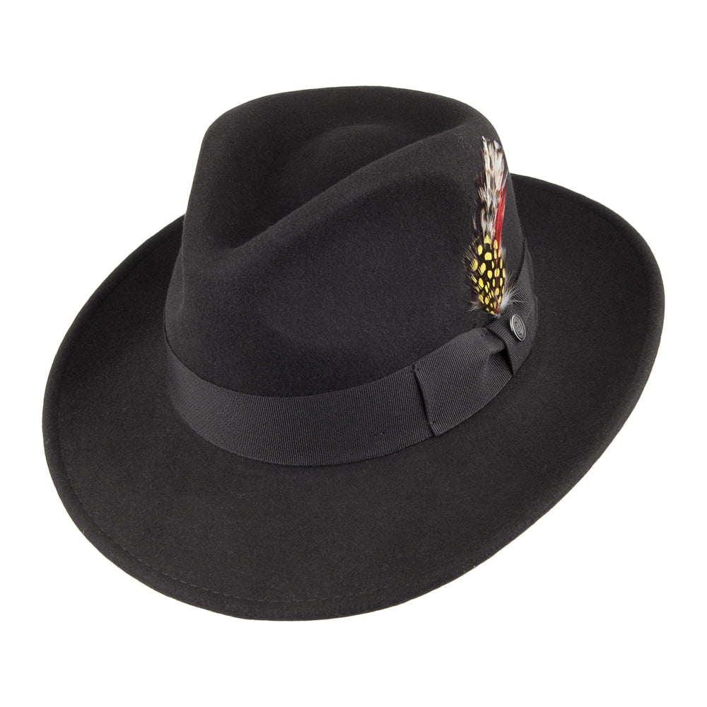 Sombrero Fedora Ford de Jaxon & James - Negro