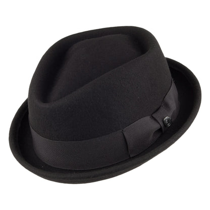 Sombrero Pork Pie flexible Copa Diamante de Jaxon & James - Negro