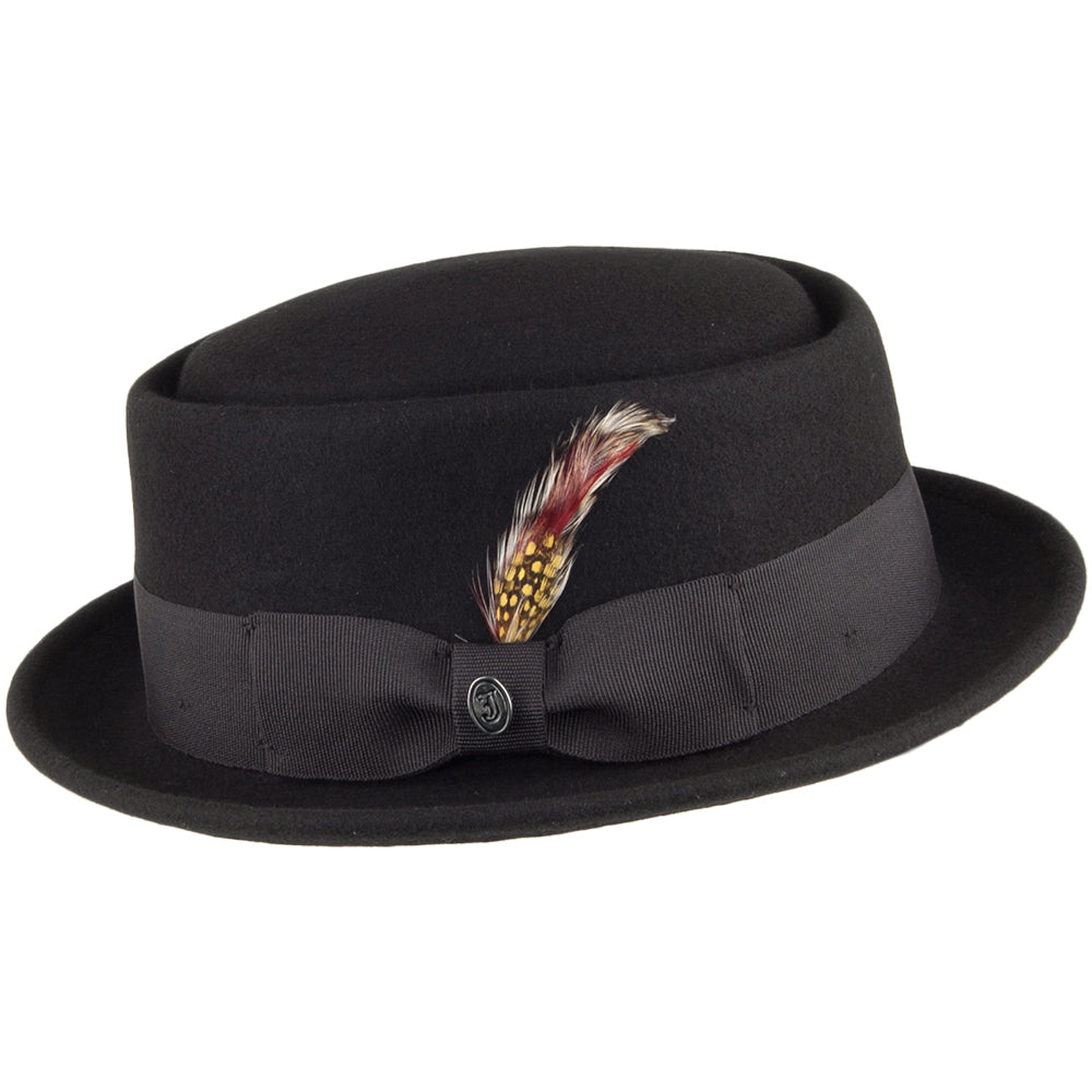Sombrero flexible de lana Pork Pie de Jaxon & James - Negro