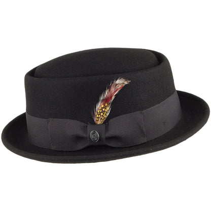 Sombrero flexible de lana Pork Pie de Jaxon & James - Negro