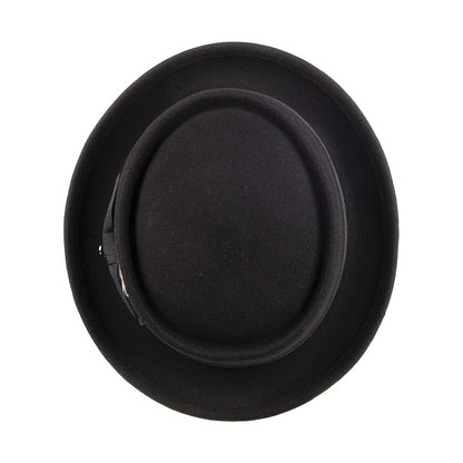Sombrero Pork Pie de lana de Jaxon & James - Negro