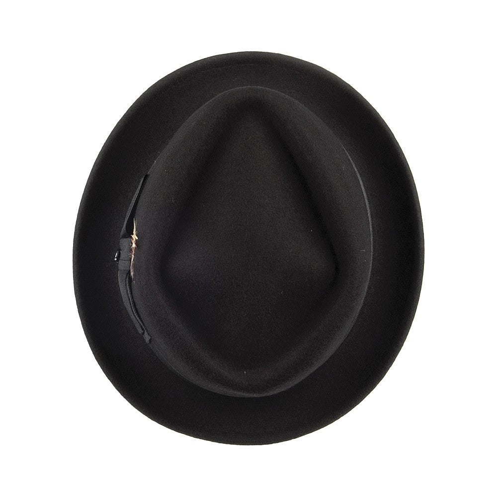 Sombrero Pork Pie Copa Diamante de Jaxon & James - Negro