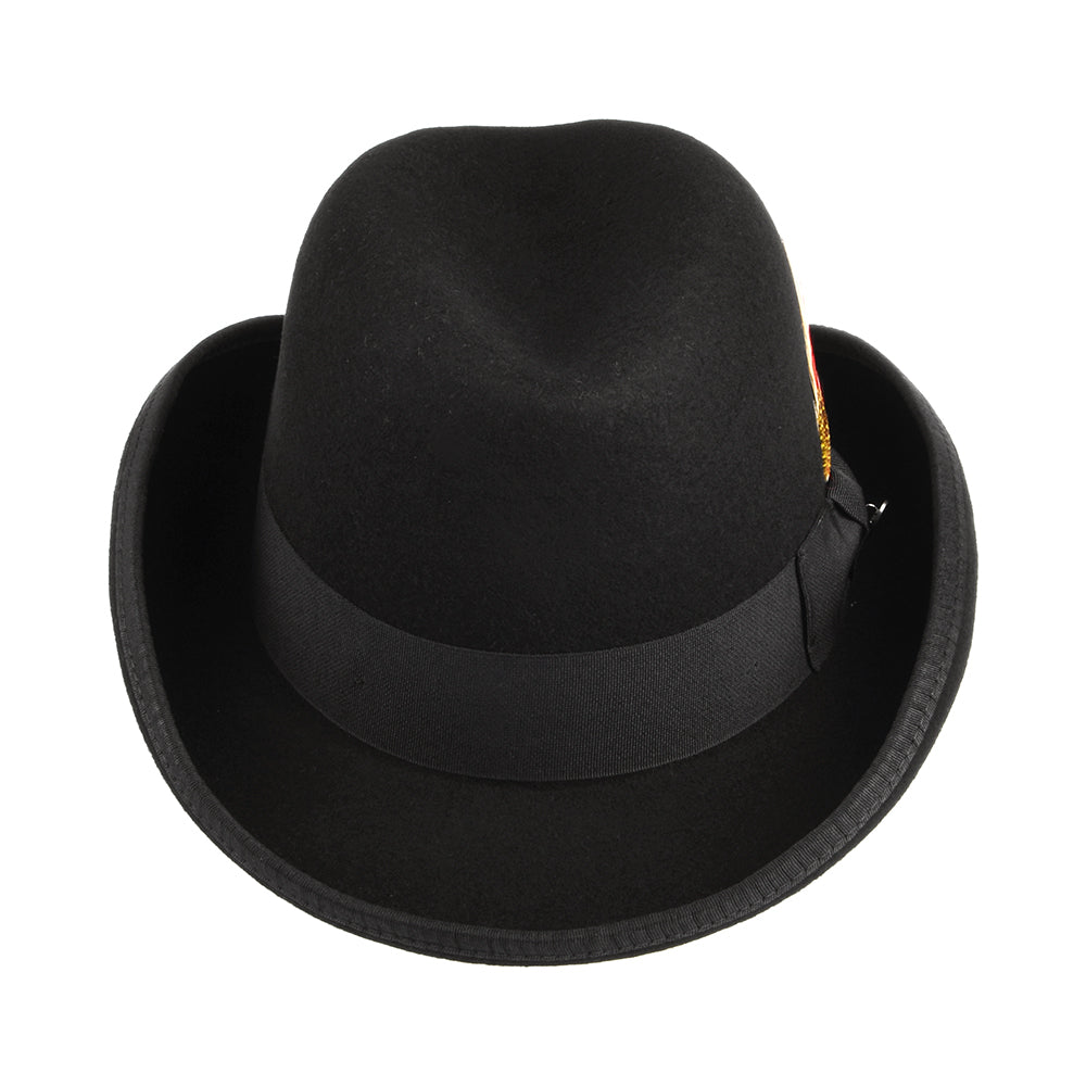 Sombrero Homburg de lana de Jaxon & James - Negro