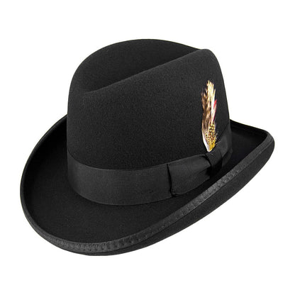 Sombrero Homburg de lana de Jaxon & James - Negro