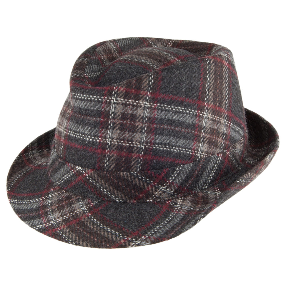 Sombrero Trilby Windowpane de Crambes - Antracita